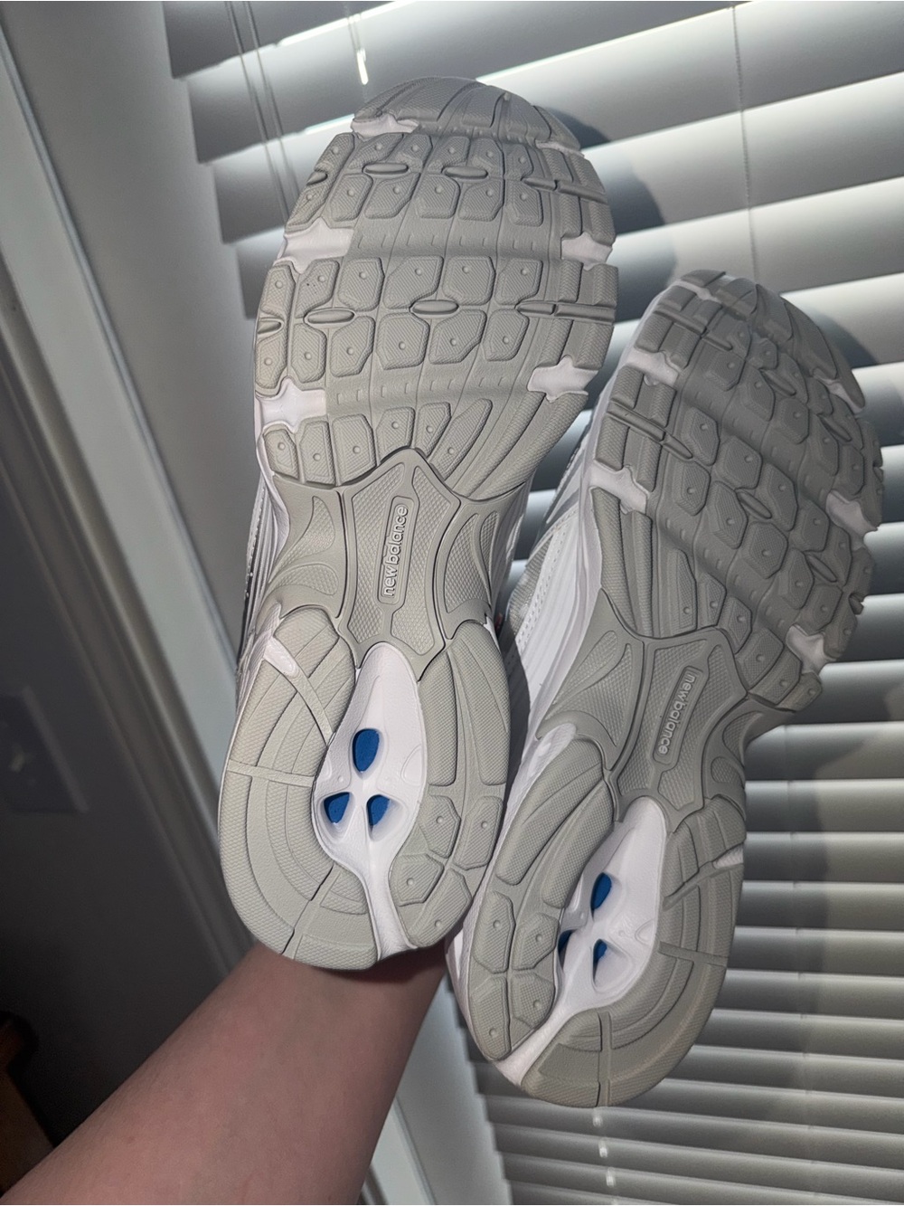 New Balance 550 White and Silver Athletic Sneakers - Picture 4 of 4